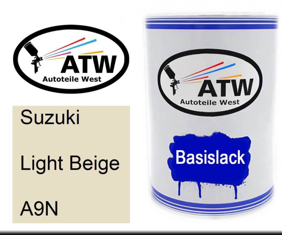 Suzuki, Light Beige, A9N: 500ml Lackdose, von ATW Autoteile West.